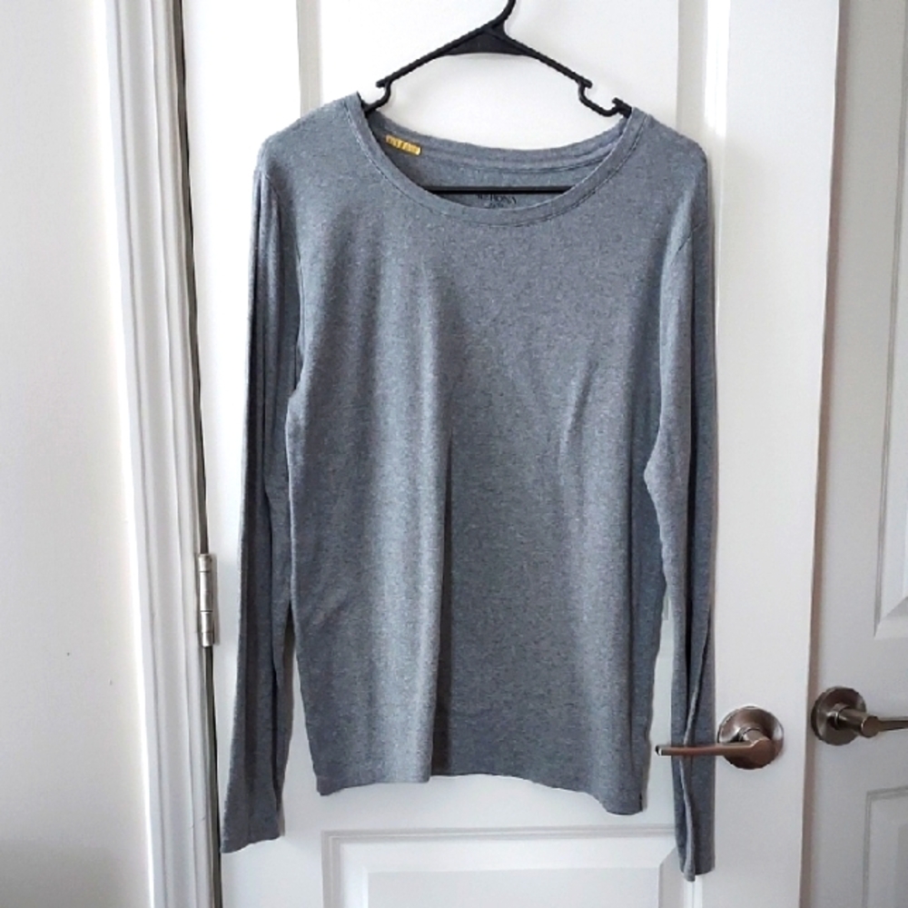 Merona Heather Gray Long Sleeve Shirt Xl